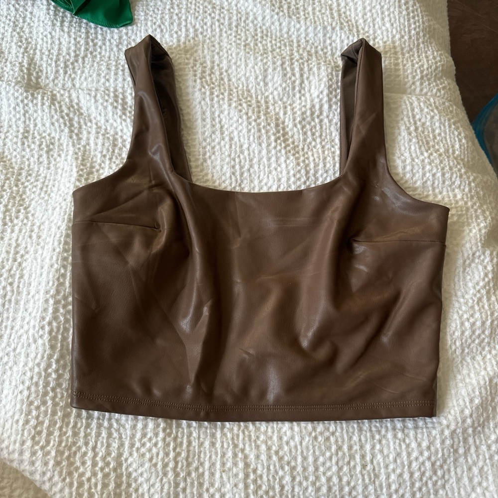 Brown Crop top